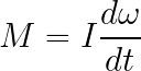 формула второго закона Ньютона для вращательного движения